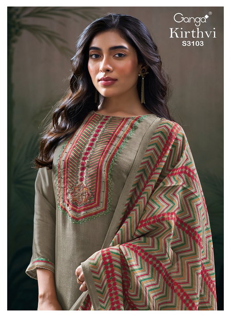 Kirthvi 3103 By Ganga Bemberg Silk Salwar Suit Wholesale Market In Surat